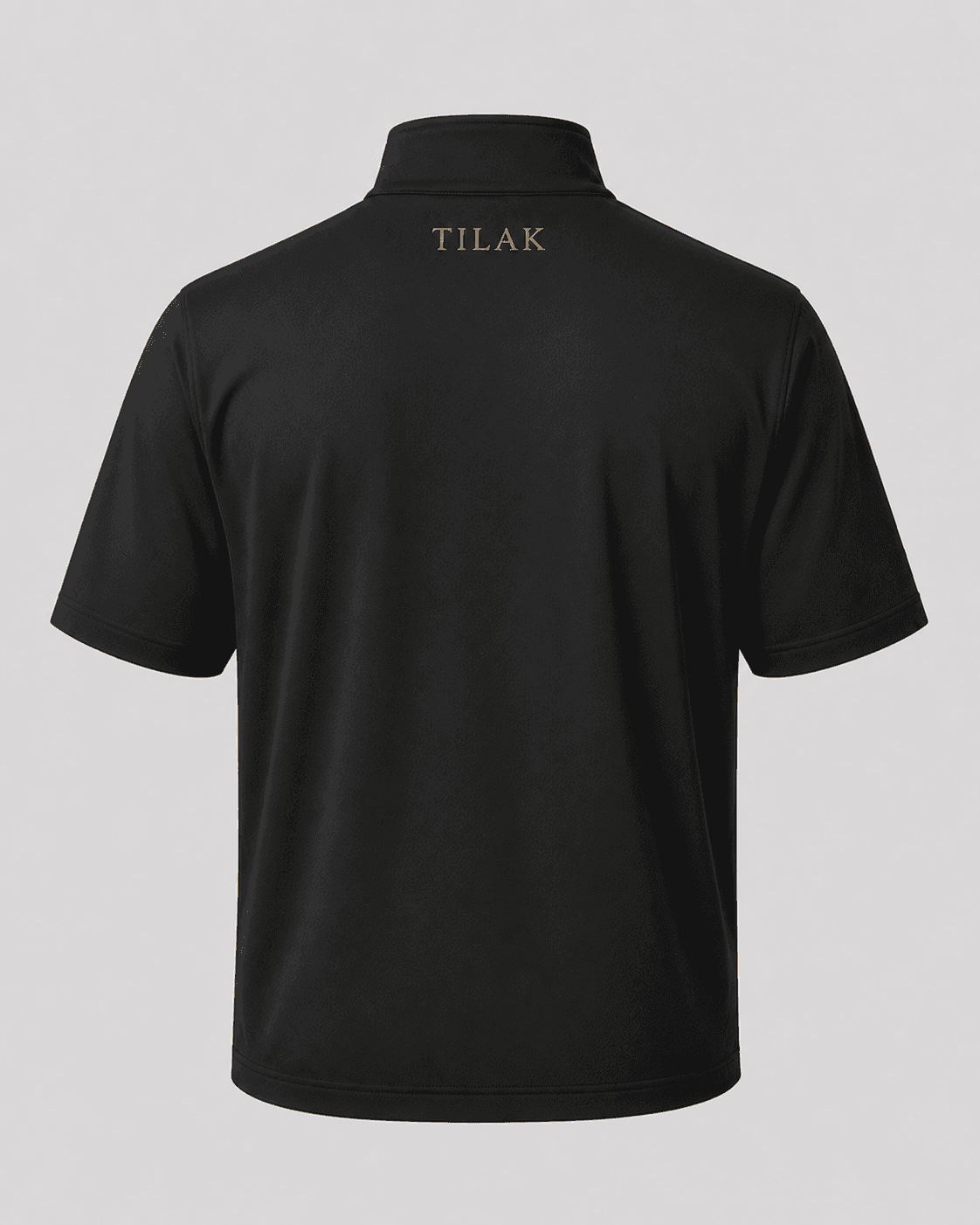 Black Half-Sleeve T-Shirt — Back thumbnail