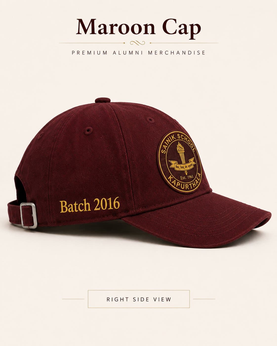 Maroon Cap — Left Side thumbnail