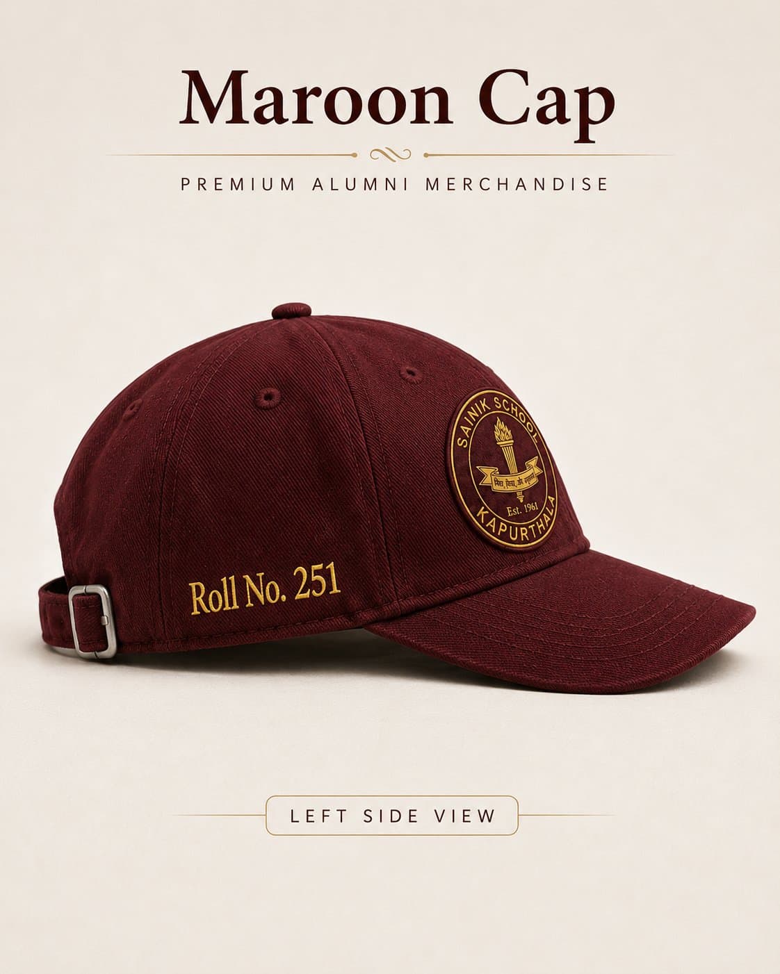 Maroon Cap — Right Side thumbnail