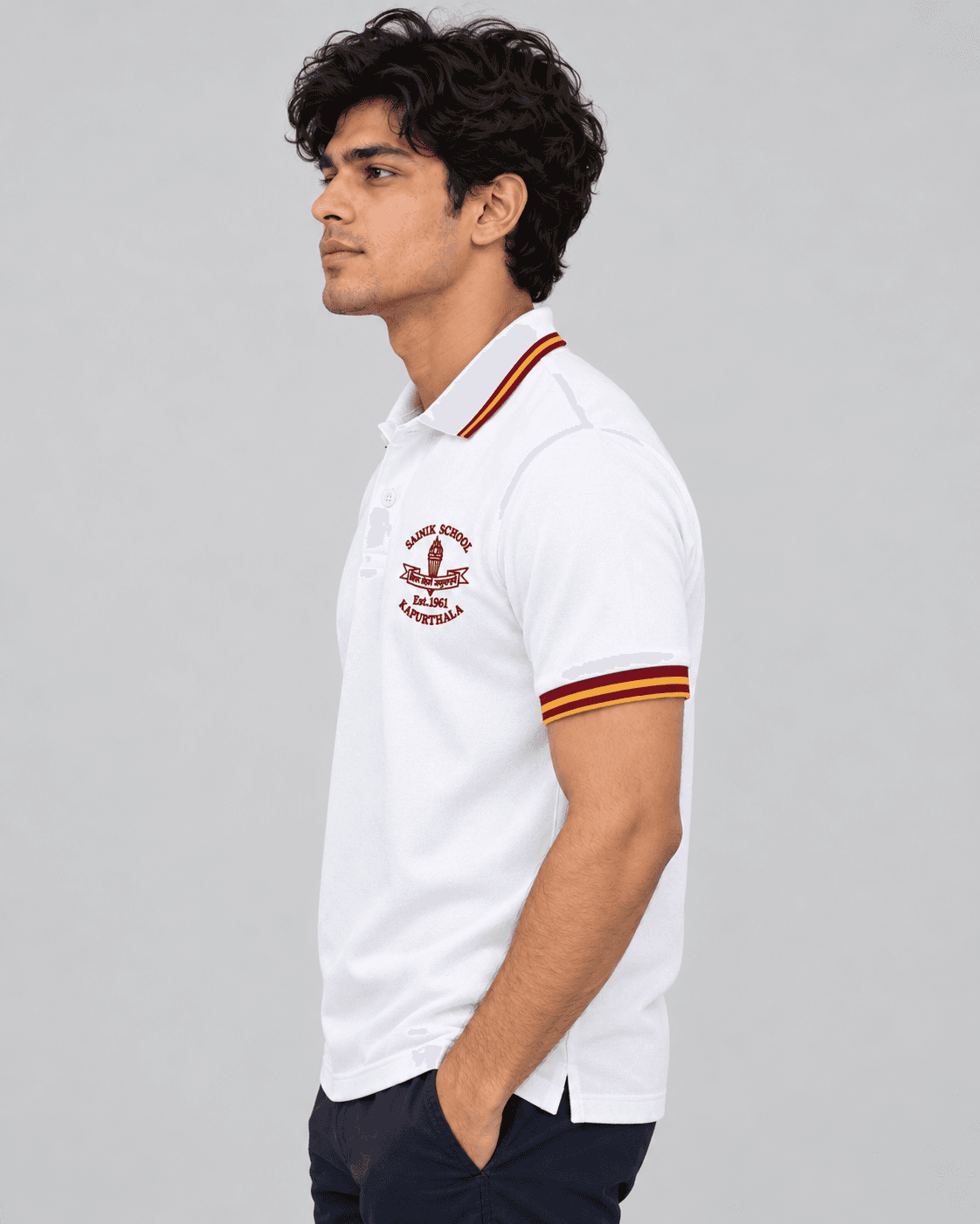 White T-Shirt — Model Side thumbnail