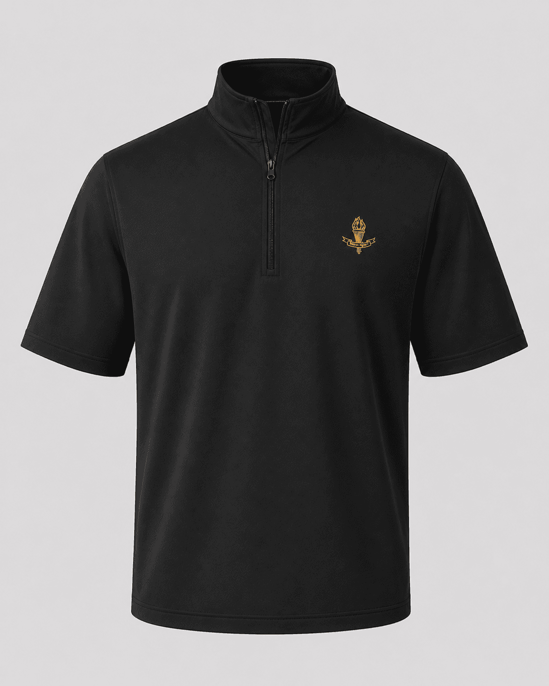 Black Half-Sleeve T-Shirt — Front view