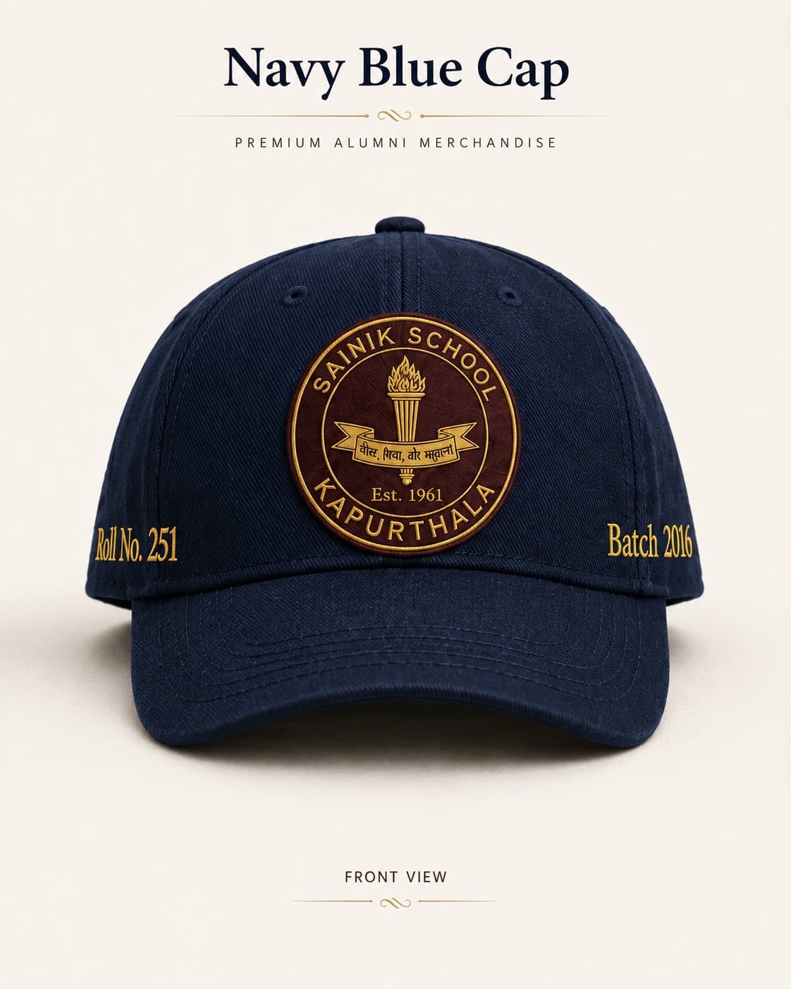 Blue Cap — Front view